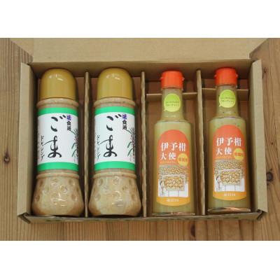 ふるさと納税 東温市 ほだか村伊予柑大使2本・ごまドレッシング2本セット