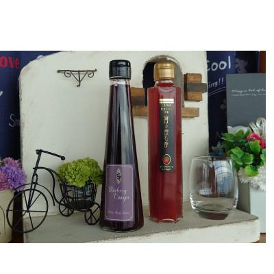 ふるさと納税 四日市市 夏のベリーと冬のベリー 2種類の果肉 Wベリーの果実酢 各1本セット