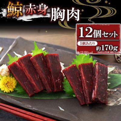 ふるさと納税 長崎市 鯨赤肉　胸肉約170g×12個セット | 