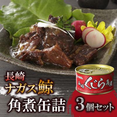 ふるさと納税 長崎市 ナガスくじら角煮缶詰 約150g×3個セット