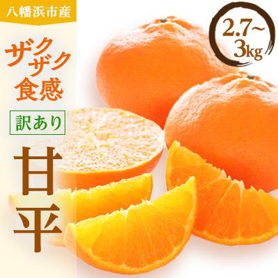 ふるさと納税 八幡浜市 柑橘の鬼たちがつくる八幡浜産・甘平(2.7kg〜3.0kg)[訳あり][D56-49]