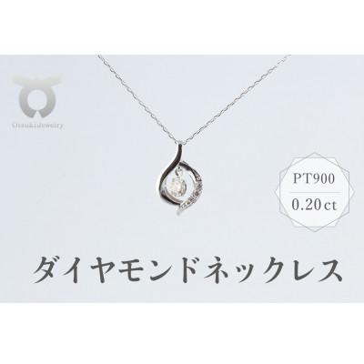 ふるさと納税 大月市 PT900 ダイヤモンド ネックレス 0.20ct 17366A Pt DIA PN