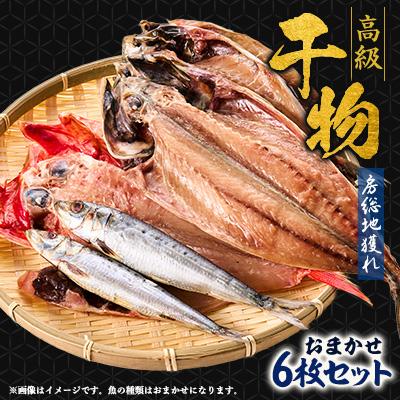 ふるさと納税 館山市 渚の駅 海のマルシェ 『房総地獲れ・高級干物6枚セット』
