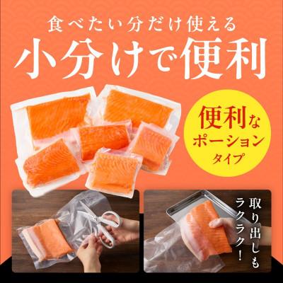 ふるさと納税 泉佐野市 サーモン 1kg ポーション 小分け 刺身用 |  | 03