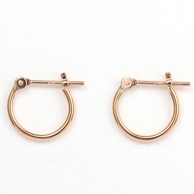 ふるさと納税 昭和町 K18ピンクゴールド フープピアス 太さ1.0mm ・直径10.0mm 111660