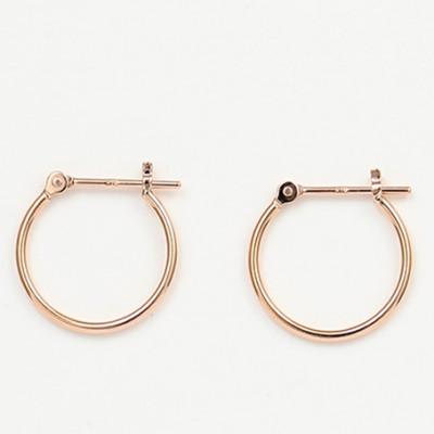 ふるさと納税 昭和町 K18ピンクゴールド フープピアス 太さ1.0mm・直径13.0mm 11661