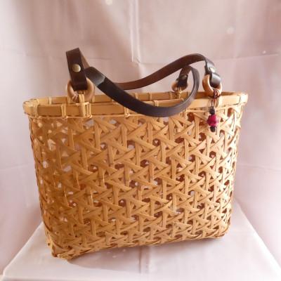 ふるさと納税 西条市 涼しげな竹バック(差し六ツ目編み)