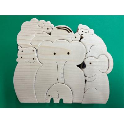 ふるさと納税 船橋市 木工パズル2種類と木工マグネット3個のセット