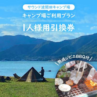 ふるさと納税 上島町 熟成ジビエBBQ付キャンプ場ご利用プラン [1人様用引換券]
