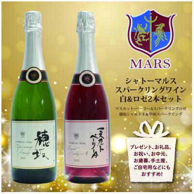 ふるさと納税 韮崎市 [のし付き]シャトーマルス スパークリングワイン白&amp;ロゼ 2本セット