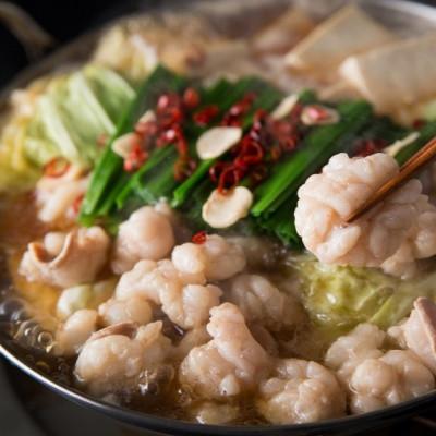 ふるさと納税 みやこ町 海千の「博多もつ鍋(醤油味)3人前」国産牛もつ厳選 ちゃんぽん麺×3付