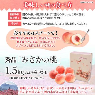 ふるさと納税 笛吹市 〈2026年先行予約〉みさかの桃 秀品 約1.5kg 糖度10%以上 山梨県 笛吹市の画像