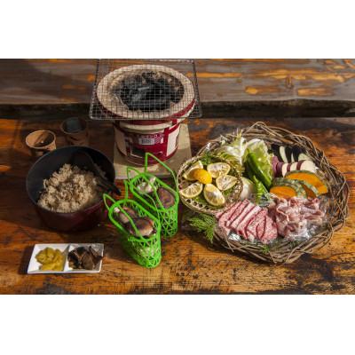 ふるさと納税 猪名川町 仲しい茸園しいたけ狩り&amp;バーベキューセット お一人様分