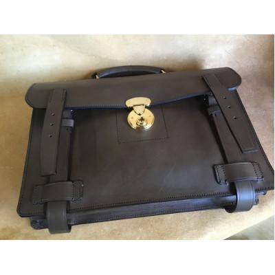 ふるさと納税 南大隅町 ブリーフケース[こげ茶]