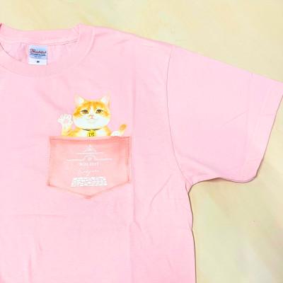 ふるさと納税 高梁市 猫城主 さんじゅーろ—Tシャツ(ピンク) XL サイズ