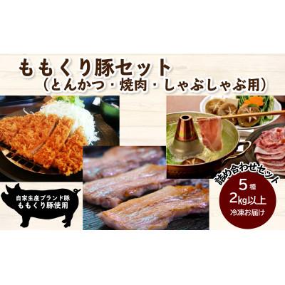ふるさと納税 西条市 ももくり豚セット(とんかつ・焼肉・しゃぶしゃぶ用)5種 約2.4kg