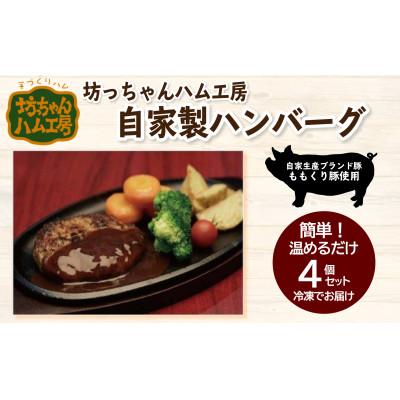 ふるさと納税 西条市 坊っちゃんハム工房 自家製ハンバーグ 4個セット