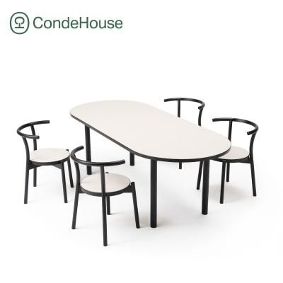 ふるさと納税 旭川市 旭川家具カンディハウスKOTANオーバルテーブル220×90チェアー タモ_リノリュウム_03101