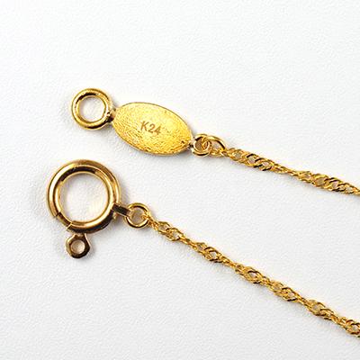 ふるさと納税 山梨県 【山梨県】【ジュエリー】K24 pure gold/ピュアゴールド スクリュー ネックレス　1本 |  | 02