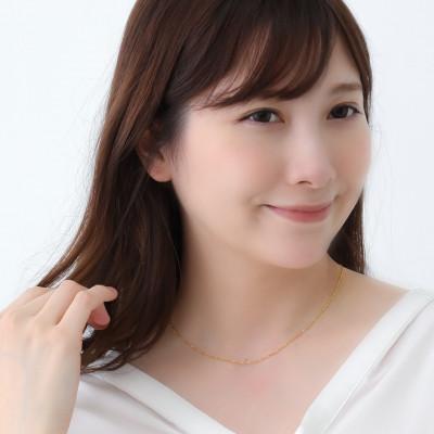 ふるさと納税 山梨県 【山梨県】【ジュエリー】K24 pure gold/ピュアゴールド スクリュー ネックレス　1本の画像