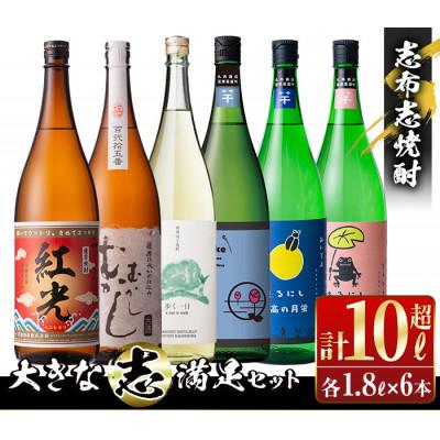 ふるさと納税 志布志市 志布志焼酎大きな"志"満足セット!計10.8L(1800ml×6本)