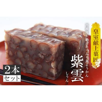 ふるさと納税 甲州市 三省堂 高級蒸羊羹『紫雲』2本セット 山梨が贈る贅沢ようかん 本格和菓子