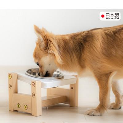 ふるさと納税 南砺市 ペット用フードボウルスタンド「わんわんテーブル[シングルボウル]」S 2T-WH