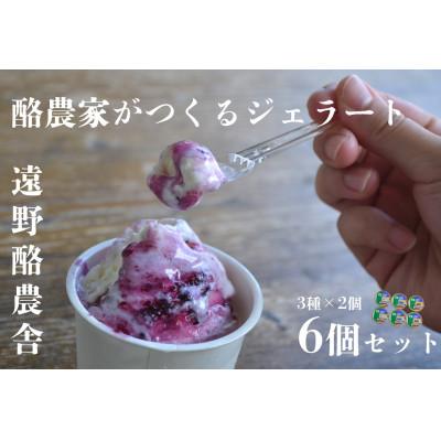 ふるさと納税 遠野市 遠野酪農舎 ジェラート 130ml 6個 食べ比べ セット