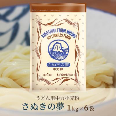 ふるさと納税 坂出市 [うどん用 小麦粉 中力粉] さぬきの夢 1kg×6袋