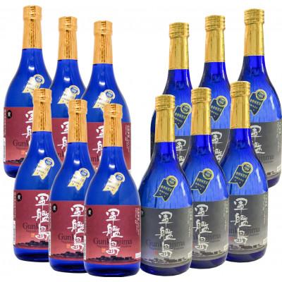 ふるさと納税 長崎市 長崎 軍艦島 芋・麦焼酎 720ml 各6本セット 全12本