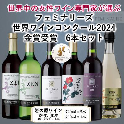 ふるさと納税 上越市 フェミナリーズ世界ワインコンクール2024金賞受賞 岩の原ワイン6本セット