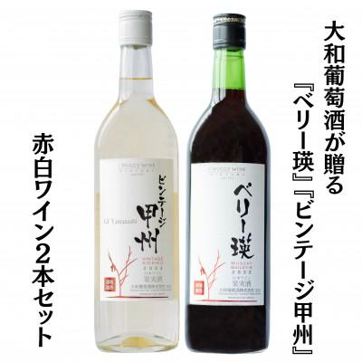 ふるさと納税 甲州市 大和葡萄酒が贈る『ベリー瑛』『ビンテージ甲州』赤白ワイン2本セット