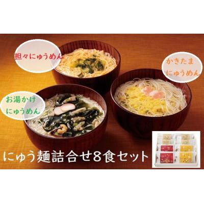 ふるさと納税 東吉野村 [ギフト包装]お湯かけにゅう麺詰合せ8食
