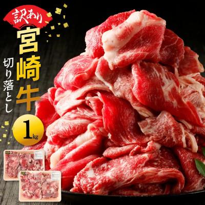 ふるさと納税 延岡市 [訳あり品]宮崎牛 A4〜A5 黒毛和牛 牛肉 切り落とし 炒め物 煮込み 1kg(500g×2P)