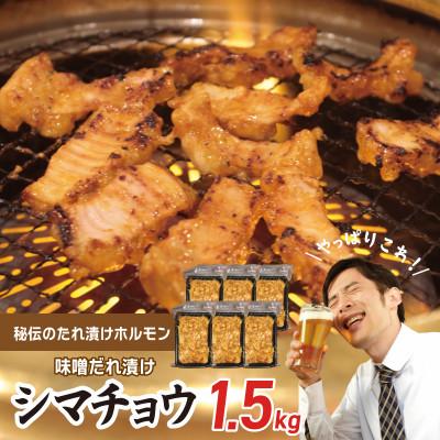 ふるさと納税 泉佐野市 [焼肉屋の定番]シマチョウ 味噌だれ漬け 1.5kg 小分け 250g×6 焼肉用 010B1517