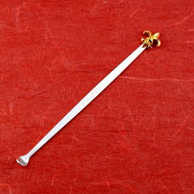 ふるさと納税 昭和町 24金 シルバー 耳かき 純金 ユリの紋章 桐箱入り 230920100y