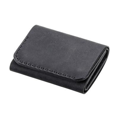 ふるさと納税 豊岡市 豊岡財布 Haaki Leather ミニ財布 HLW302 ネロの画像