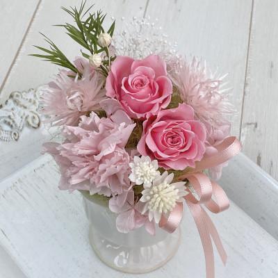 ふるさと納税 春日部市 プリザーブドフラワーアレンジ[リル/ミルキーピンク]春日部市 シュガーパイン