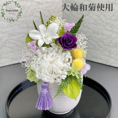 ふるさと納税 春日部市 プリザーブドフラワーアレンジ[萌音(もね)/白]春日部市 シュガーパイン