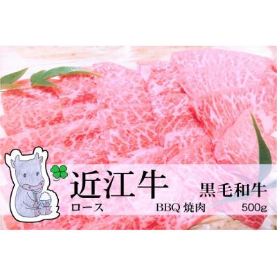 ふるさと納税 高島市 冷凍配送 実生庵の黒毛和牛近江牛[霜降り]BBQ焼肉用 500g