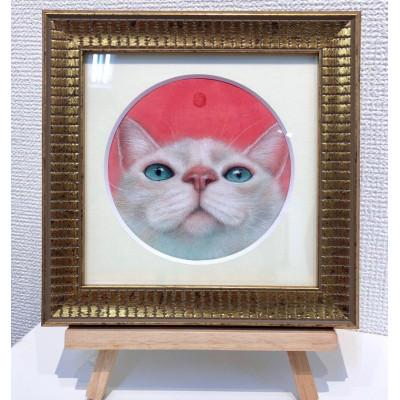 ふるさと納税 江別市 猫の肖像画　日本画(ミニアチュール)　1点_3