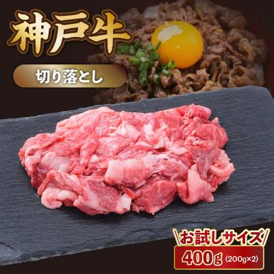 ふるさと納税 香美町 [お試し用][神戸牛]切り落とし 400g(200g×2P)