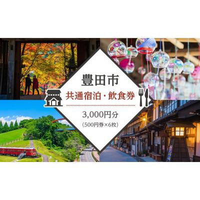 ふるさと納税 豊田市 豊田市宿泊・飲食券「3,000円分」(500円券×6枚)
