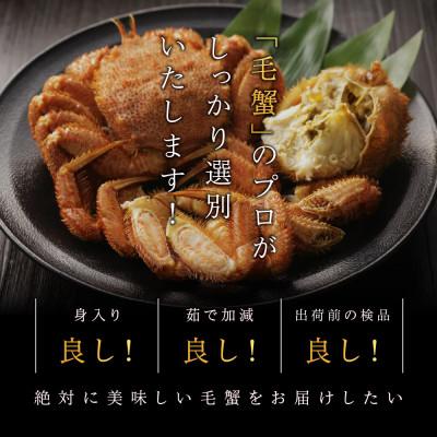 ふるさと納税 稚内市 2026年新物【ボイル済み急速冷凍】身がパンパンに詰まった毛ガニ800g〜1kg(超大サイズ)×1尾 |  | 03
