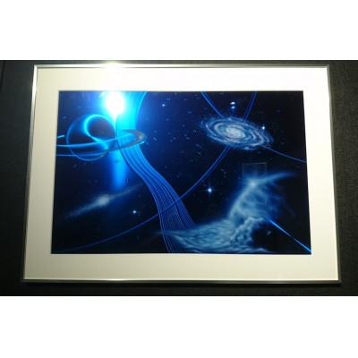 ふるさと納税 美濃加茂市 金属 絵画 | スピンアート [宇宙]