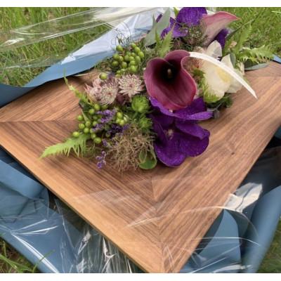 ふるさと納税 宇城市 フラワーベース ウォールナット(花器)生花