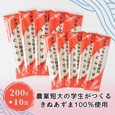 ふるさと納税 矢吹町 福島県農業短期大学校で収穫されたきぬあずまを100%使用「アグリカレッジ福島のうどんだばい」 10束