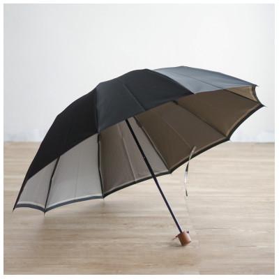 ふるさと納税 中央区 【数量限定】小宮商店　『裏縞』雨晴兼用折りたたみ傘　60cm10本骨　ブラック | 