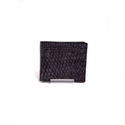 ふるさと納税 高知市 [Ivory Black]Ocean Leather 二つ折り財布[マダイ][BX070-02]