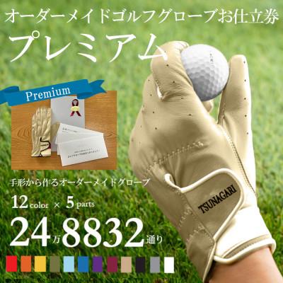 ふるさと納税 尼崎市 オーダーメイドゴルフグローブお仕立券【プレミアム】ベースカラー:ベージュ | 